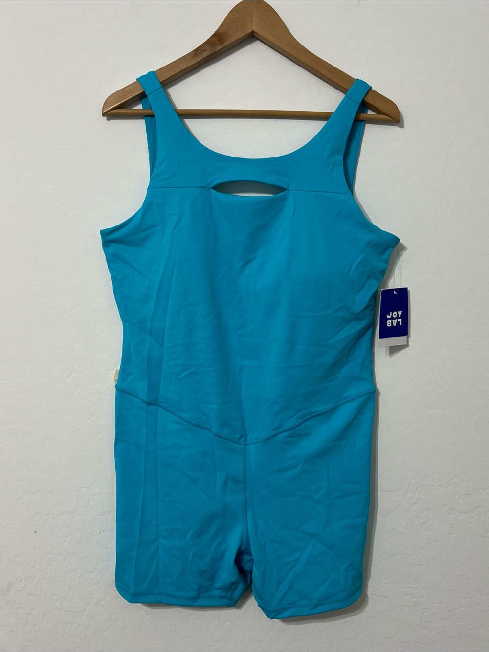 JoyLab aqua blue athletic one-piece bodysuit | Padded Bra | XL